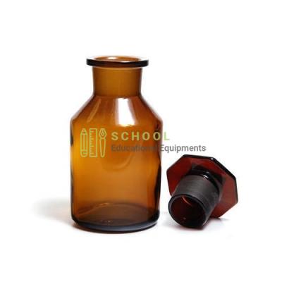 Bottle Reagent, W.M. Glass Amber Color