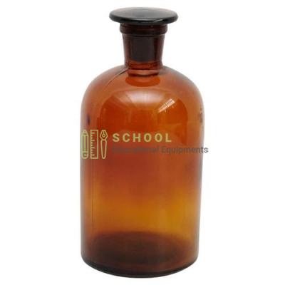 Bottle Reagent, W.M. Glass Amber Colour